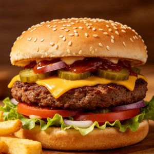 Signature Plant-Based Grilled Meat Burger