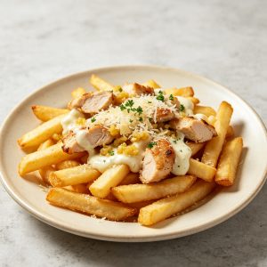 Garlic Chicken Loaded Fries