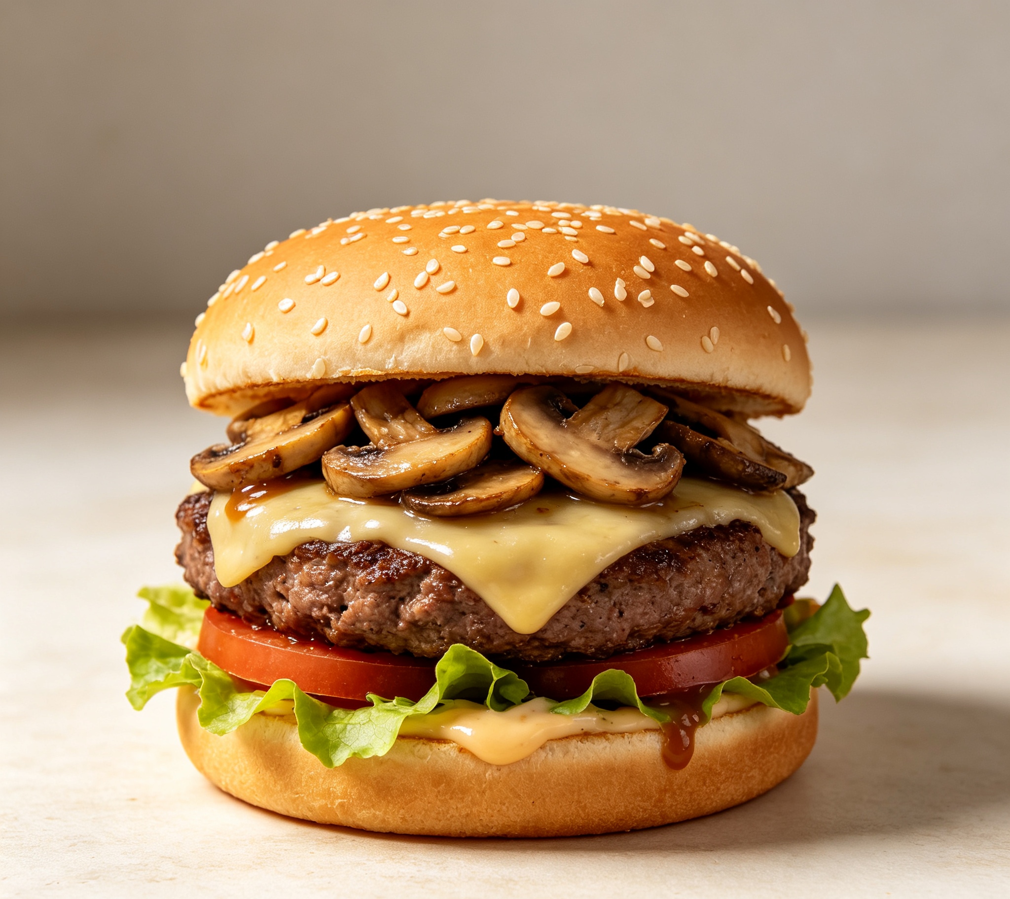 Mushroom Swiss Beef Burger