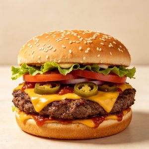 Spicy Jalapeño Beef Burger